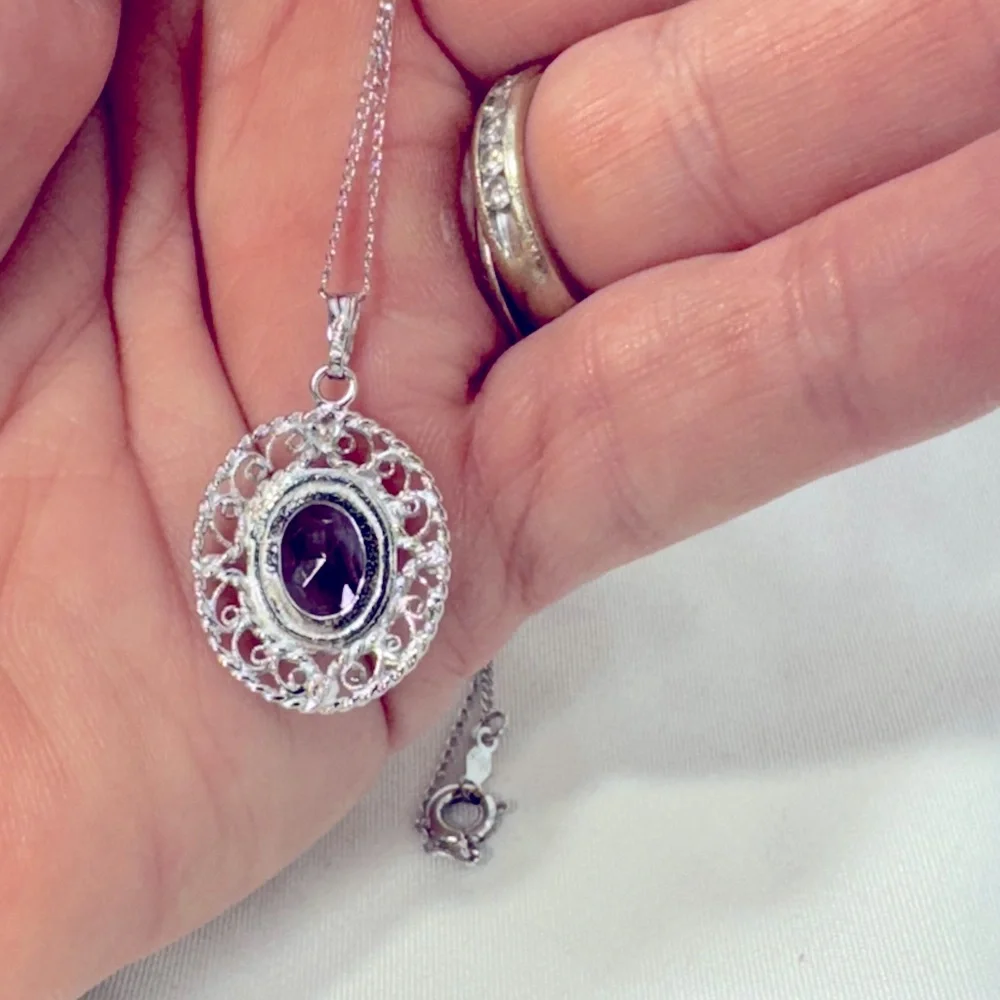 VTG sterling and amethyst set - Picture 7 of 10